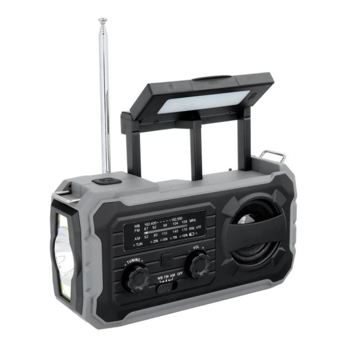 Pristar - Pristar Radio FM med Ficklampa 4000 mAh YX328 - Svart