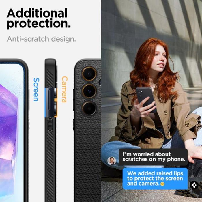 Spigen - Spigen Galaxy A55 5G Mobilskal Liquid Air - Svart