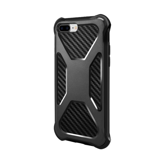 OEM - 2-in-1 iPhone 8 Plus / 7 Plus mobilskal med bältesfodral - Svart