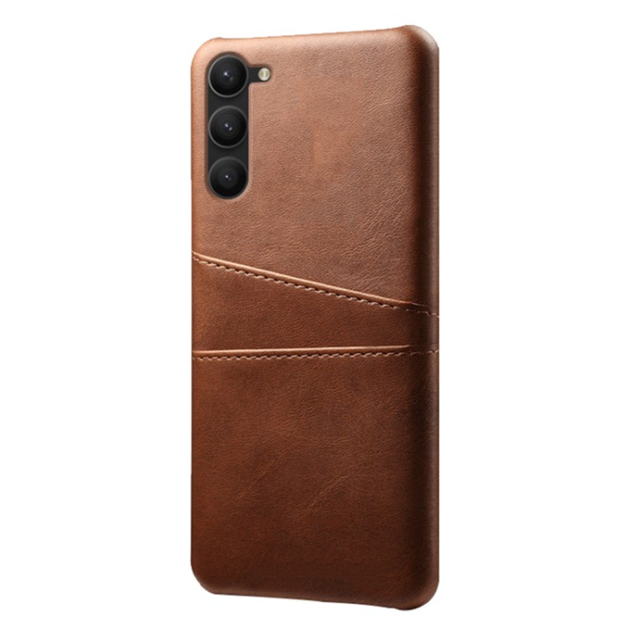 A-One Brand - Galaxy S23 Skal Korthållare Dual PU-Läder - Brun