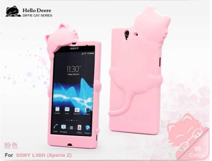 UTGATT4 - Hello Deere Silikonskal till Sony Xperia Z (Rosa)