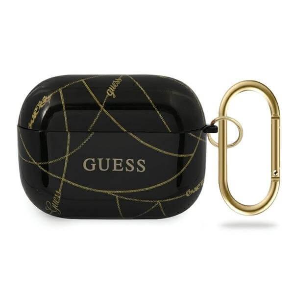 Guess gold Chain Collection airpods Pro skal Svart | 2353 | AlltMobil