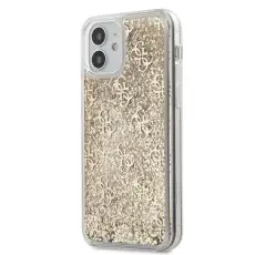 Guess - Guess Skal iPhone 12 mini Liquid Glitter - Guld
