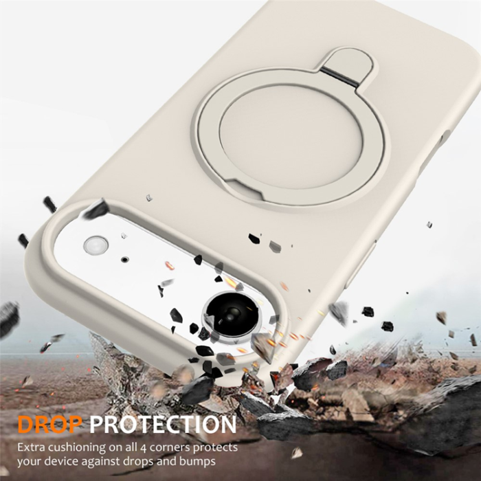 A-One Brand - iPhone Air Mobiskal MagSafe Kickstand PC + Silikon - Antik Vit