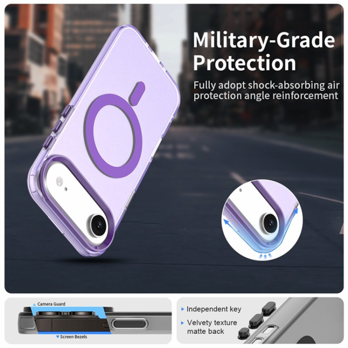 A-One Brand - iPhone 17 Air Mobilskal MagSafe Anti Drop Hybrid - Lila