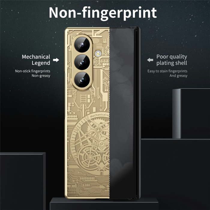 A-One Brand - Galaxy Z Fold 7 Mobilskal Mechanical Legend Electroplating - Guld