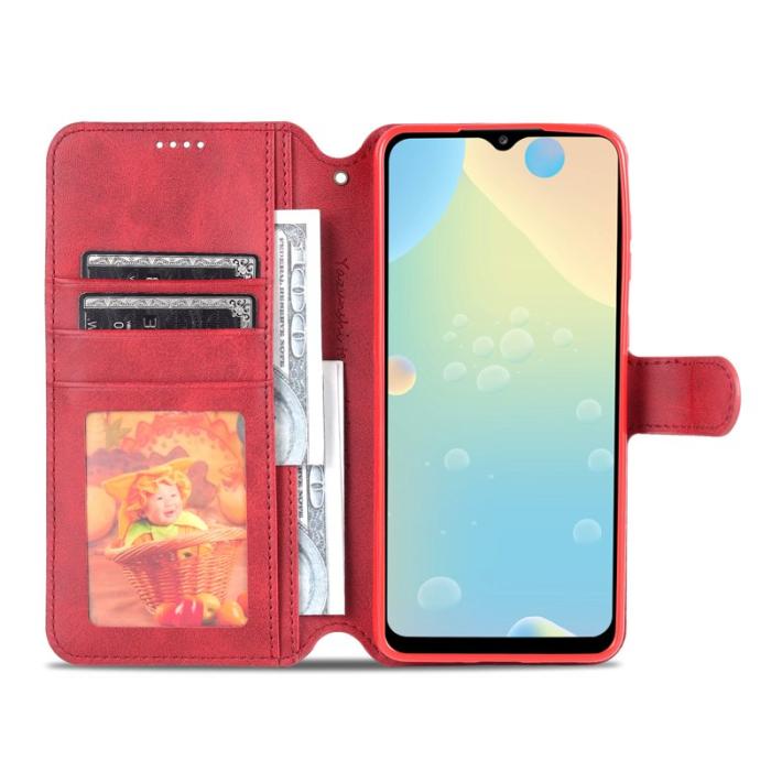 AZNS - AZNS Samsung Galaxy A53 5G Plånboksfodral Konstläder - Röd