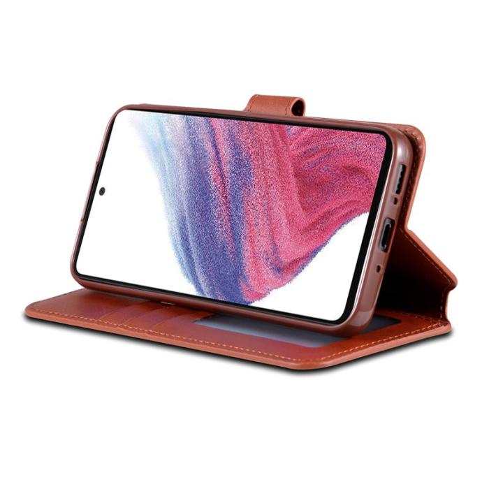 AZNS - AZNS Samsung Galaxy A54 5G Plånboksfodral Konstläder - Brun