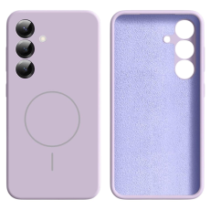 A-One Brand - Galaxy S25 Plus Mobilskal MagSafe Silikon Soft Skin - Ljuslila