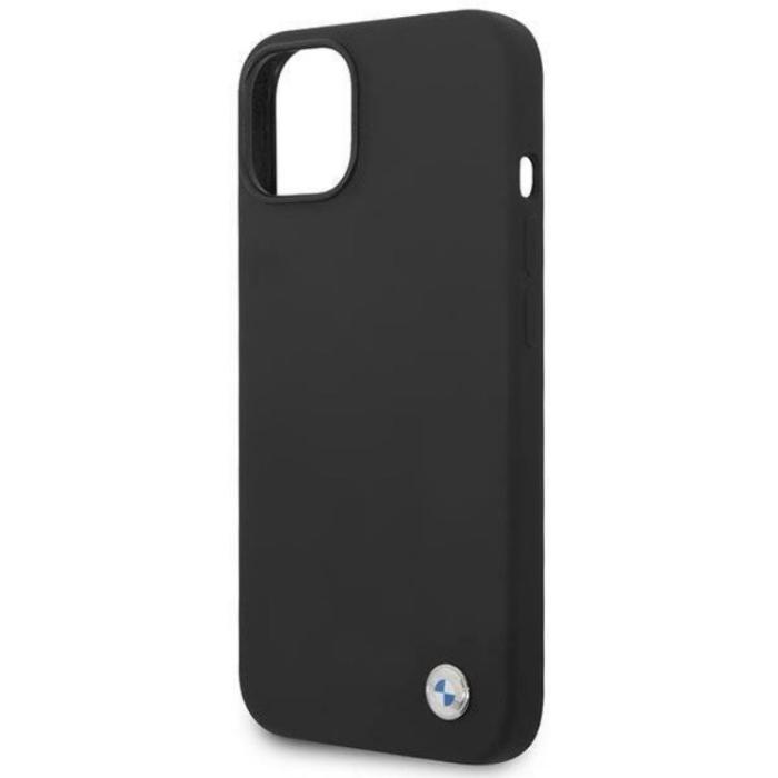 BMW - BMW iPhone 14 Plus Skal Silicone Metal Logo - Svart