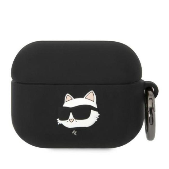 KARL LAGERFELD - Karl Lagerfeld AirPods Pro Skal Silicone Choupette Head 3D - Svart