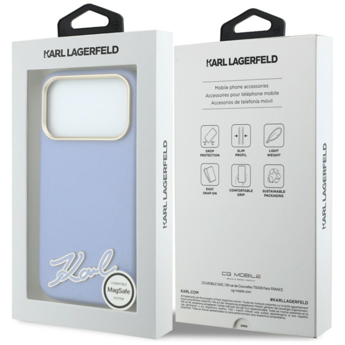 KARL LAGERFELD - Karl Lagerfeld Mobilskal För iPhone 18 Pro/17 Pro Magsafe Grained Resin
