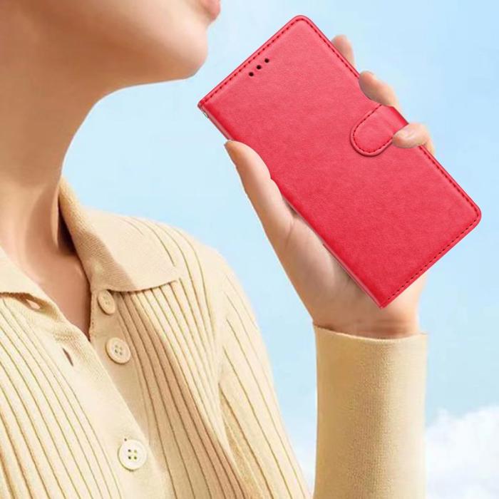OEM - Samsung Galaxy A37 Plånboksfodral Konstläder Ställfunktion - Rosa