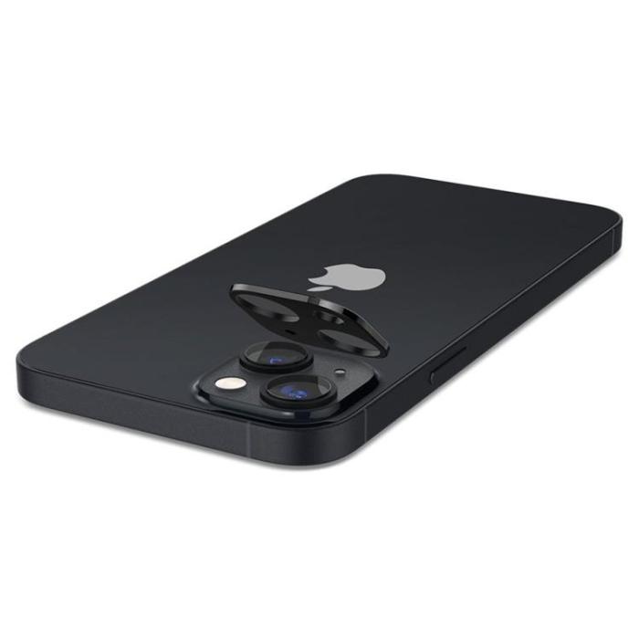 UTGATT1 - Spigen [2-Pack] iPhone 14/14 Plus KameraLinsskydd i Härdat Glas - Svart