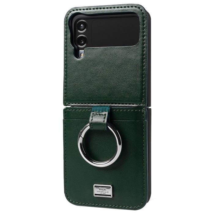 UTGATT - Ringke Galaxy Z Flip 4 Halsbandsskal Signature Folio - Mörkgrön