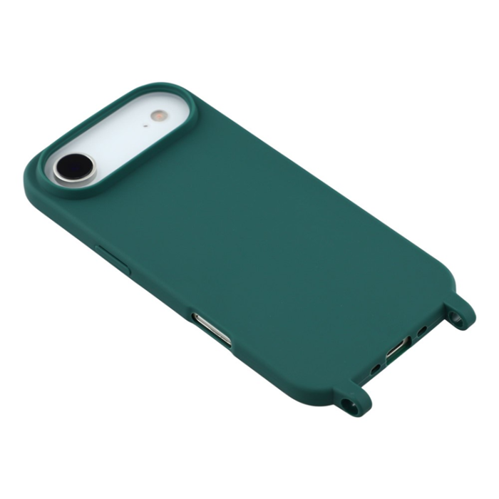 A-One Brand - iPhone 17 Air Mobilskal TPU med Hål för Rem - Mörkgrön
