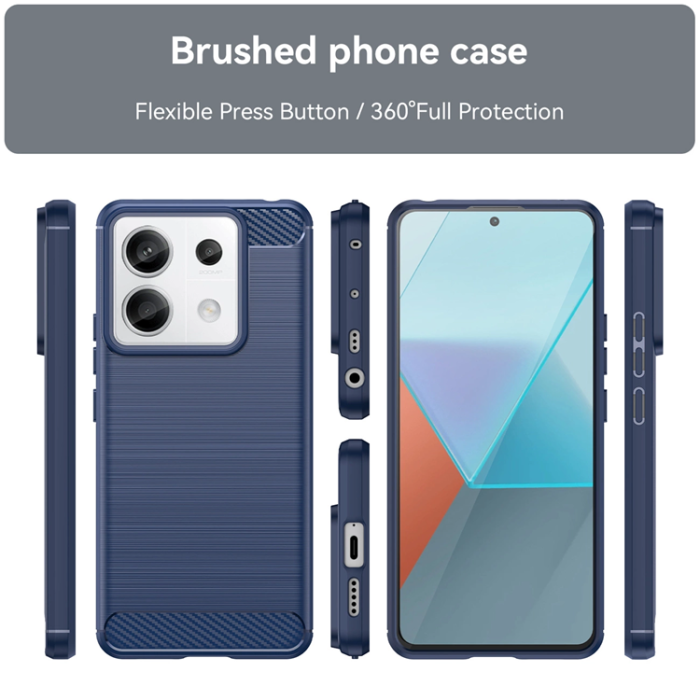 OEM - Xiaomi Redmi Note 13 Pro Plus Mobilskal Carbon - Blå