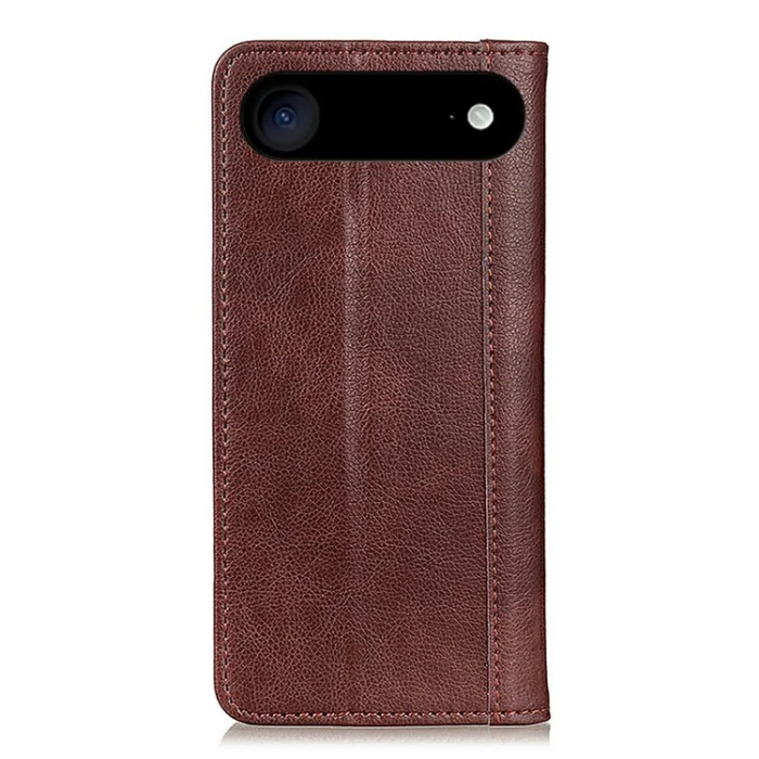 A-One Brand - iPhone 17 Air Plånboksfodral Äkta Läder Litchi - Brun