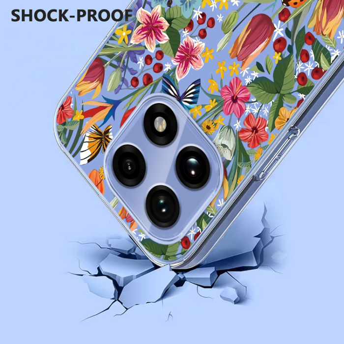 A-One Brand - OnePlus 15 Mobilskal Butterfly Floral Pattern - Lilies