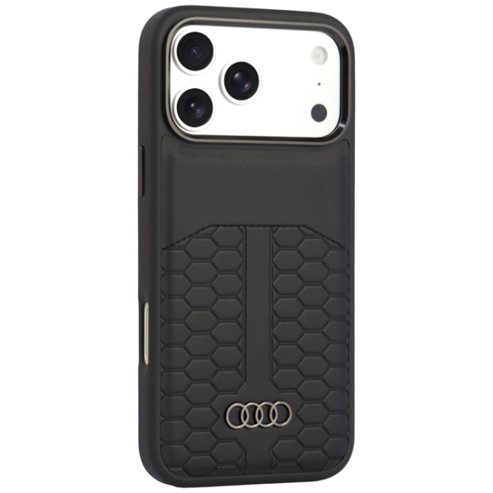 Audi - Audi Mobilskal För iPhone 18 Pro Max/17 Pro Max Magsafe Läder - Svart
