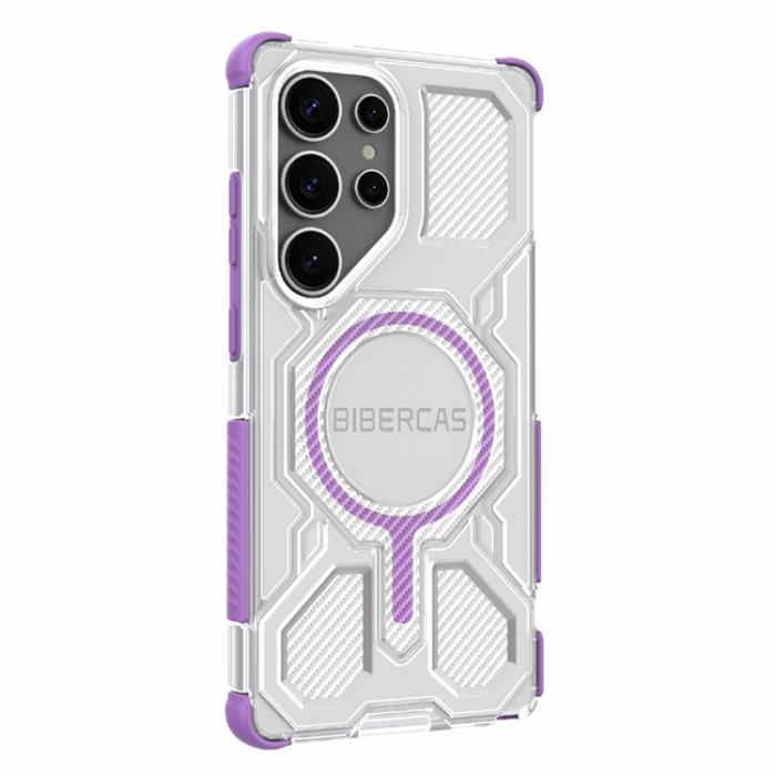 A-One Brand - BIBERCAS Galaxy S25 Ultra Mobilskal MagSafe J-16 Transparent