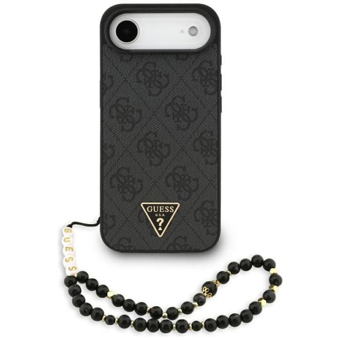 Guess - Guess iPhone 17 Air Mobilskal MagSafe 4G Strap Triangle Logo - Svart