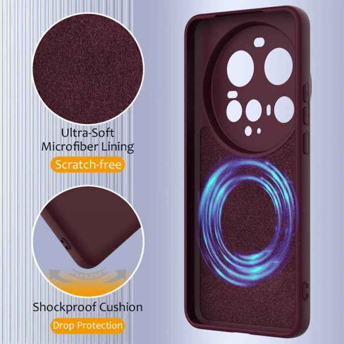 A-One Brand - Xiaomi 15 Ultra Mobilskal MagSafe Liquid Silikon - Vinröd