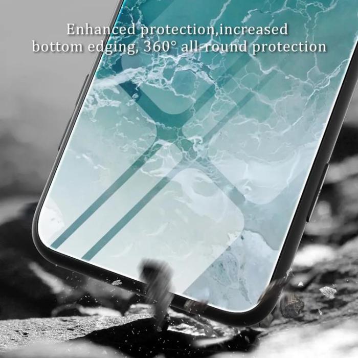 Taltech - Galaxy A55 Mobilskal Marmormålad - Turkos