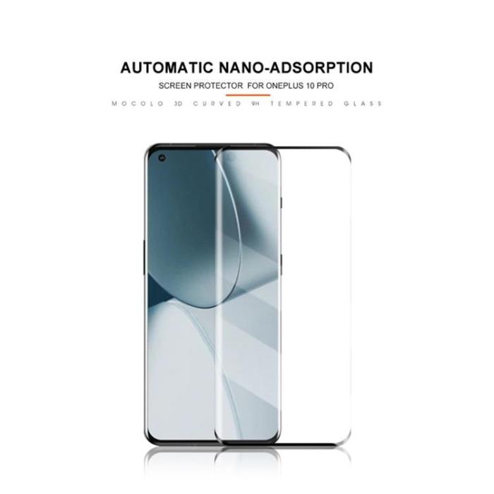 Mocolo - Mocolo OnePlus 10 Pro 5G Härdat Glas Skärmskydd HD Full Glue 3D - Svart