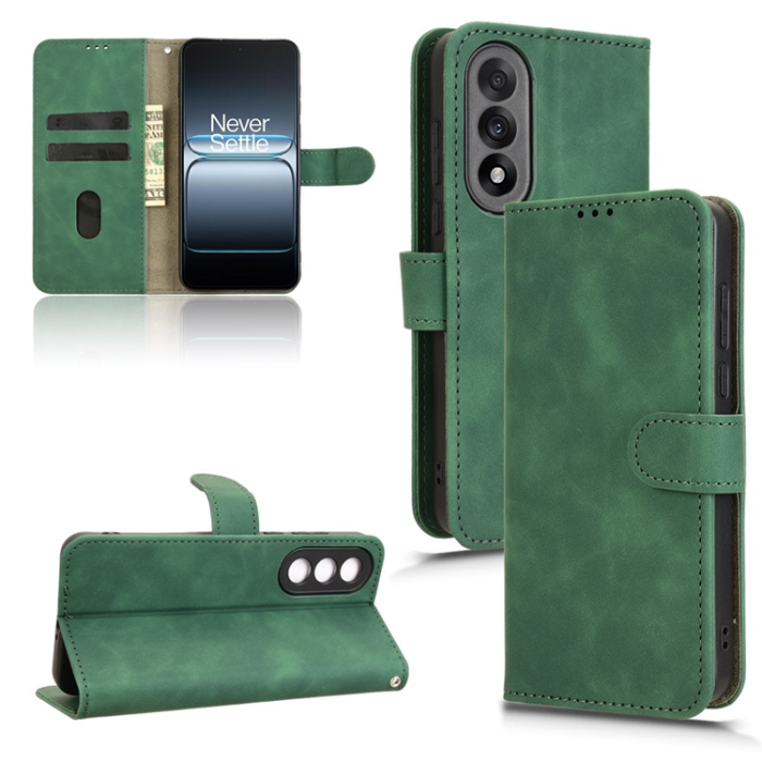 A-One Brand - OnePlus Nord 5 Plånboksfodral Skin Feel Läder - Grön