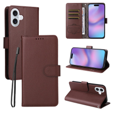 A-One Brand - iPhone 17 Plånboksfodral RFID Blocking med Handledsrem - Brun
