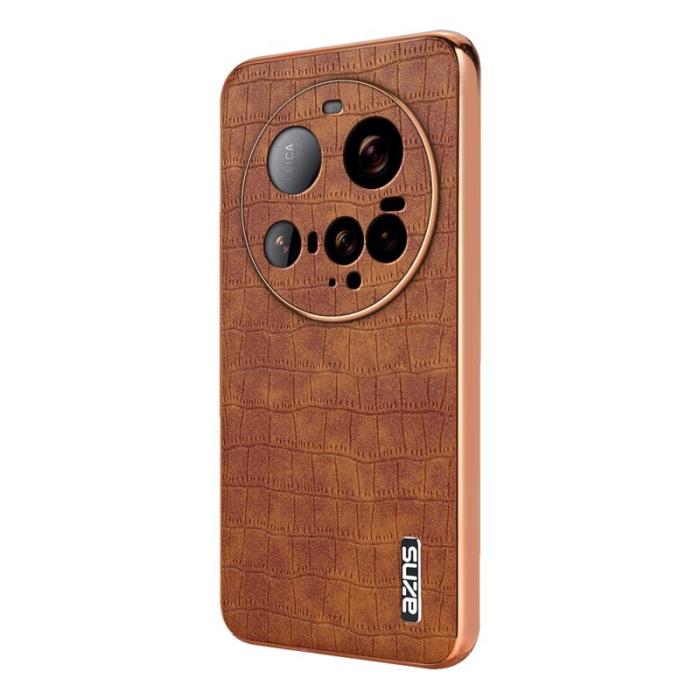 AZNS - AZNS Xiaomi 15 Ultra Fodral Electroplating KonstLäder - Brun