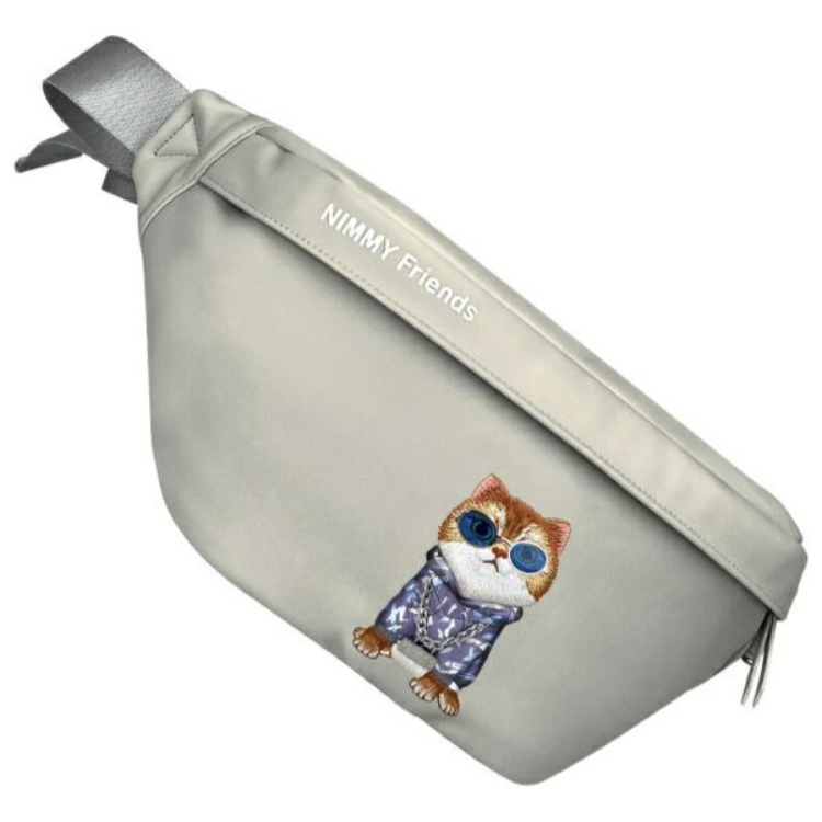 Nimmy Axelväska Crossbody Glasses Cool Cat - Grå | 2353 | AlltMobil