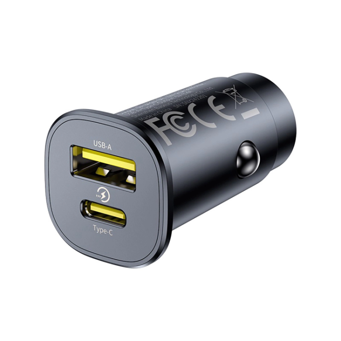 BASEUS - Baseus Billaddare 30W USB-A - USB-C GoTrip - Svart