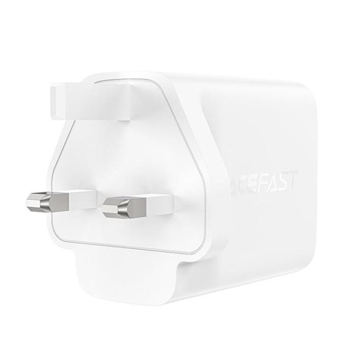 Acefast - Acefast UK Väggladdare 65W 1xUSB Till 2xUSB-C - Vit