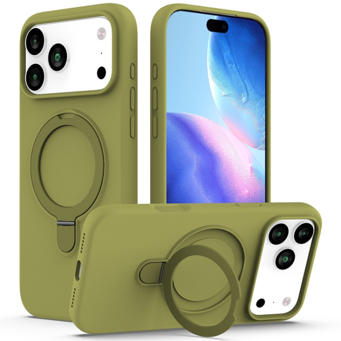 A-One Brand - iPhone 17 Pro Max Mobiskal MagSafe Kickstand PC+Silikon - Grön