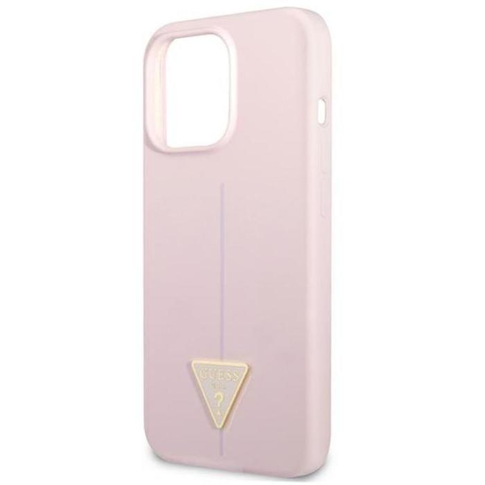 Guess - Guess iPhone 13 Pro Max Skal Silicone Triangle - Lila