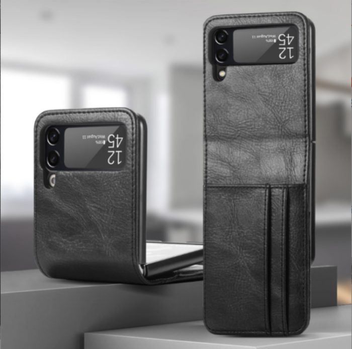 A-One Brand - Plånboksfodral till Samsung Galaxy Z Flip 3 5G - Svart