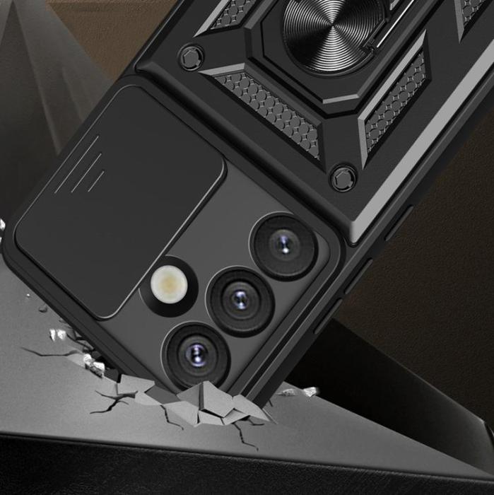 A-One Brand - Mobilskal för Galaxy S26 Hybrid Armor Camshield - Svart