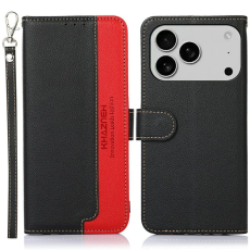 KHAZNEH - KHAZNEH iPhone 17 Pro Max Plånboksfodral RFID Blocking - Svart