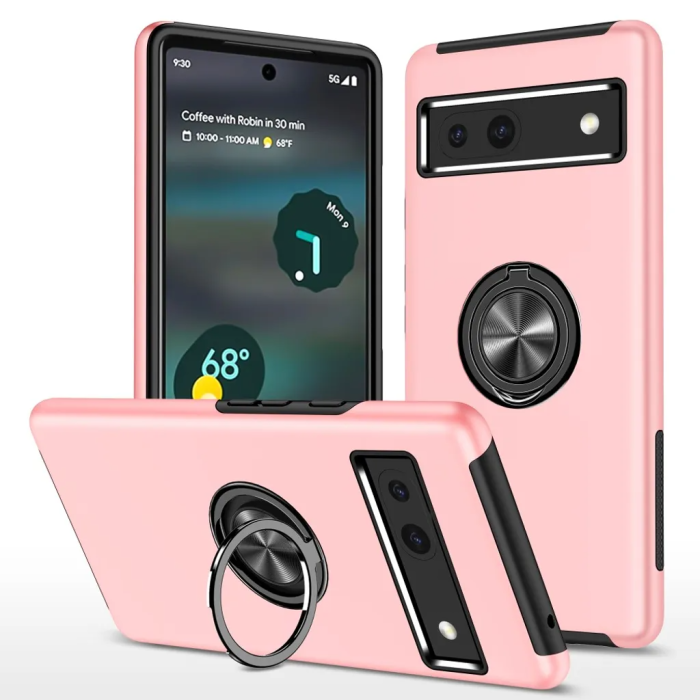 Taltech - Google Pixel 7A Mobilskal Ringhållare - Roseguld