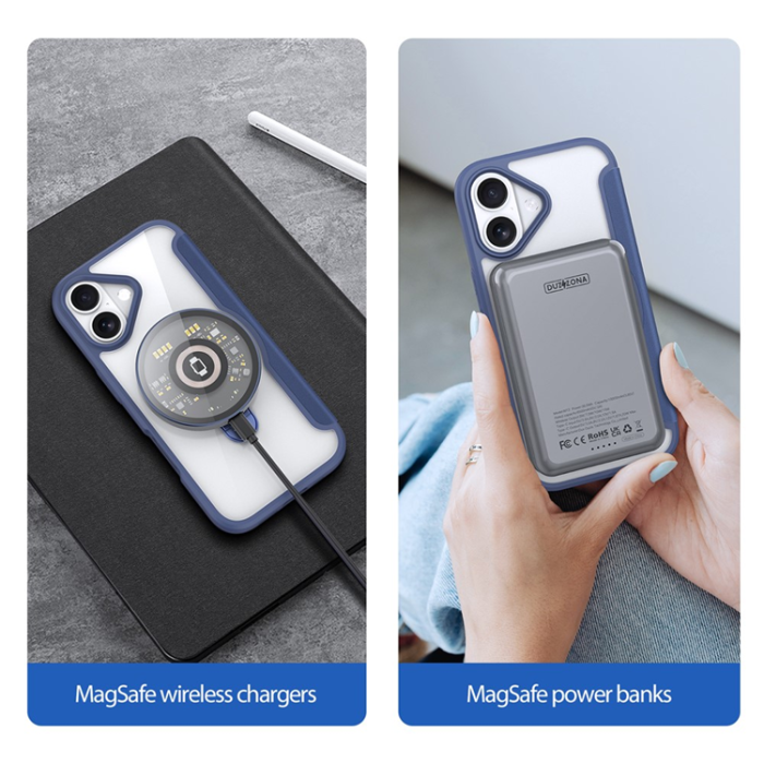 Dux Ducis - Dux Ducis iPhone 17 Plånboksfodral MagSafe Skin X Pro Kickstand - Blå