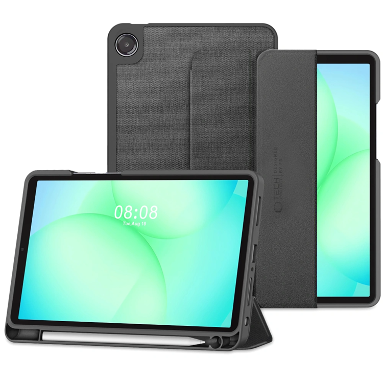 Tech-Protect Galaxy Tab A9 Plus Fodral Canvas - Charcoal Grå | 2353 | AlltMobil