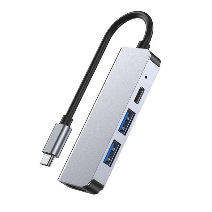 Tech-Protect - Tech-Protect V2-Hub Adapter 4in1 - Grå