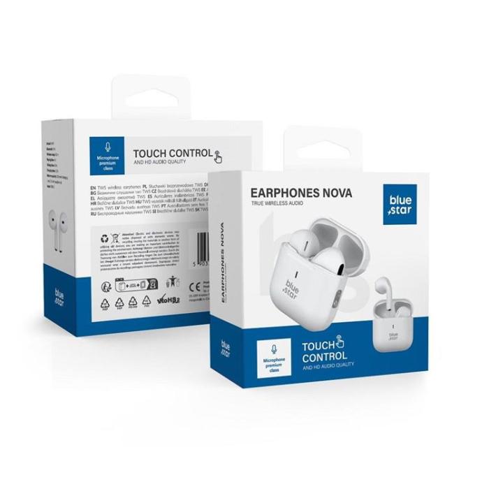 Blue Star - Blue Star Trådlösa In-Ear Hörlurar TWS Nova Fi5 - Vit