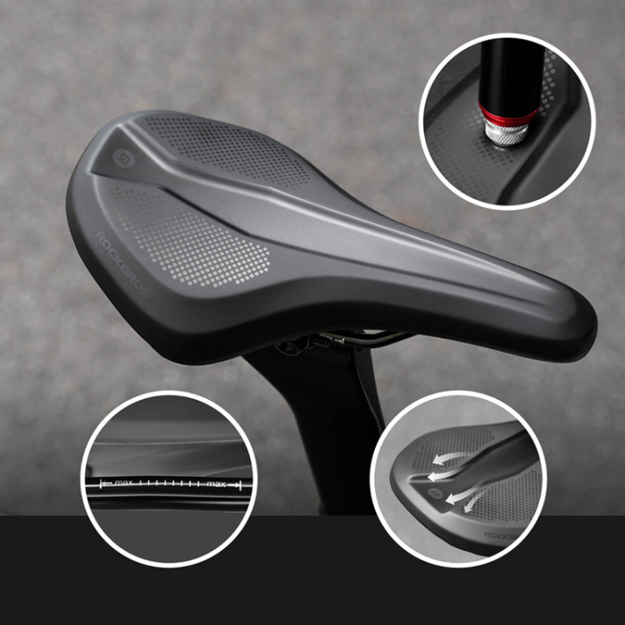 Rockbros - Rockbros Ergonomisk Sportcykelsadel B824 - Svart