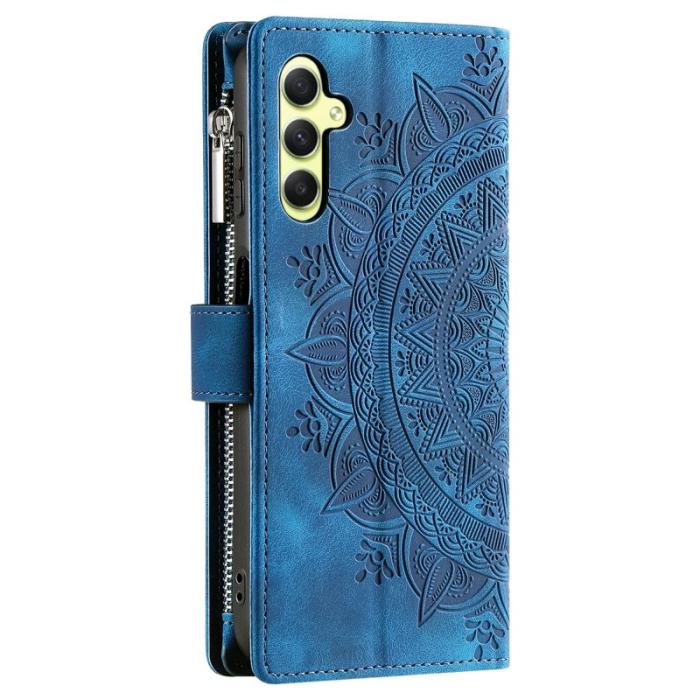 OEM - Samsung Galaxy S26 Plånboksfodral Mandala Blommönster Konstläder - Blå