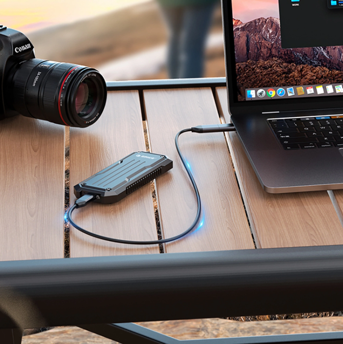 ORICO - Orico Disk Caddy M.2 NVMe/SATA SSD USB-C 3.2 - Grå