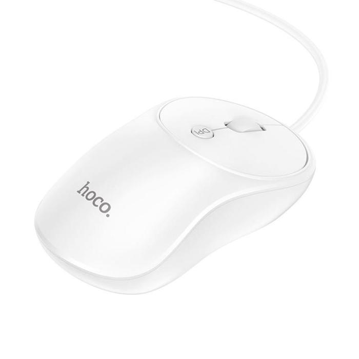 Hoco - Hoco Trådbunden Mus USB-A 1.5 m GM13 - Vit