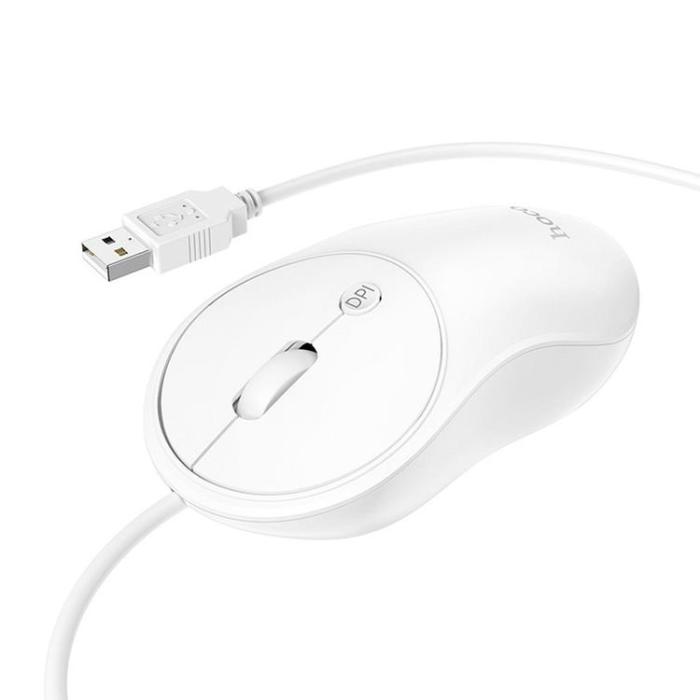 Hoco - Hoco Trådbunden Mus USB-A 1.5 m GM13 - Vit